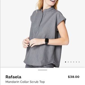 Figs Mandarin Collar Scrub